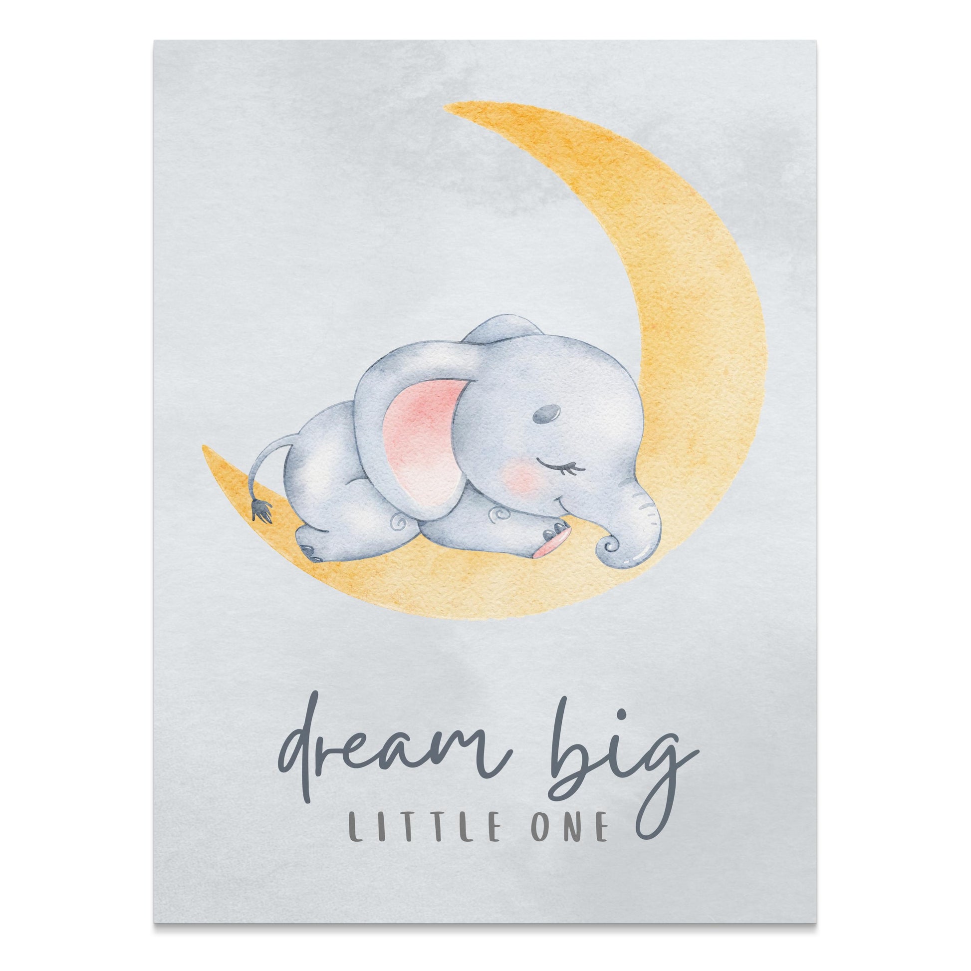 Premium Poster of Dream Big Little One Elephant Posters for Nursery Rooms