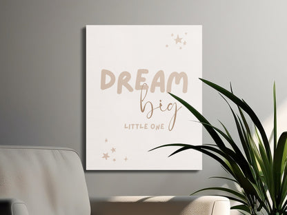 Premium Poster of Dream Big Little One Nursery Wall Art Canvas Wraps