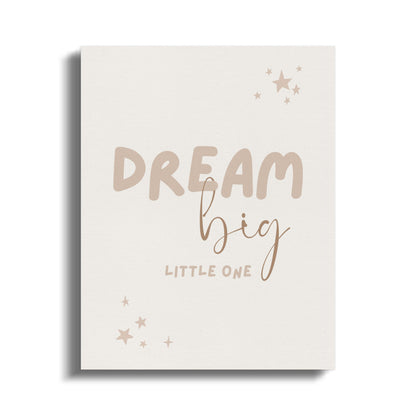 Premium Poster of Dream Big Little One Nursery Wall Art Canvas Wraps