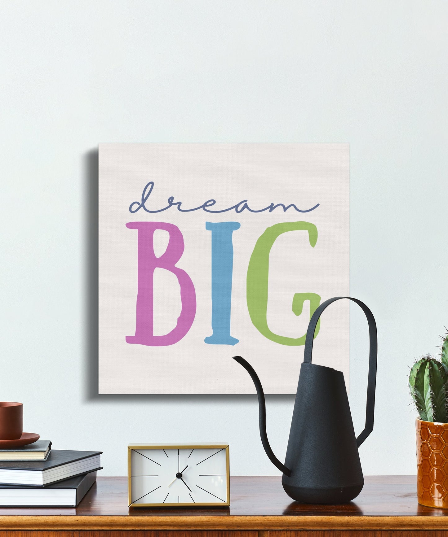 Premium Poster of Dream Big Nursery Wall Art Text Print Canvas Wraps