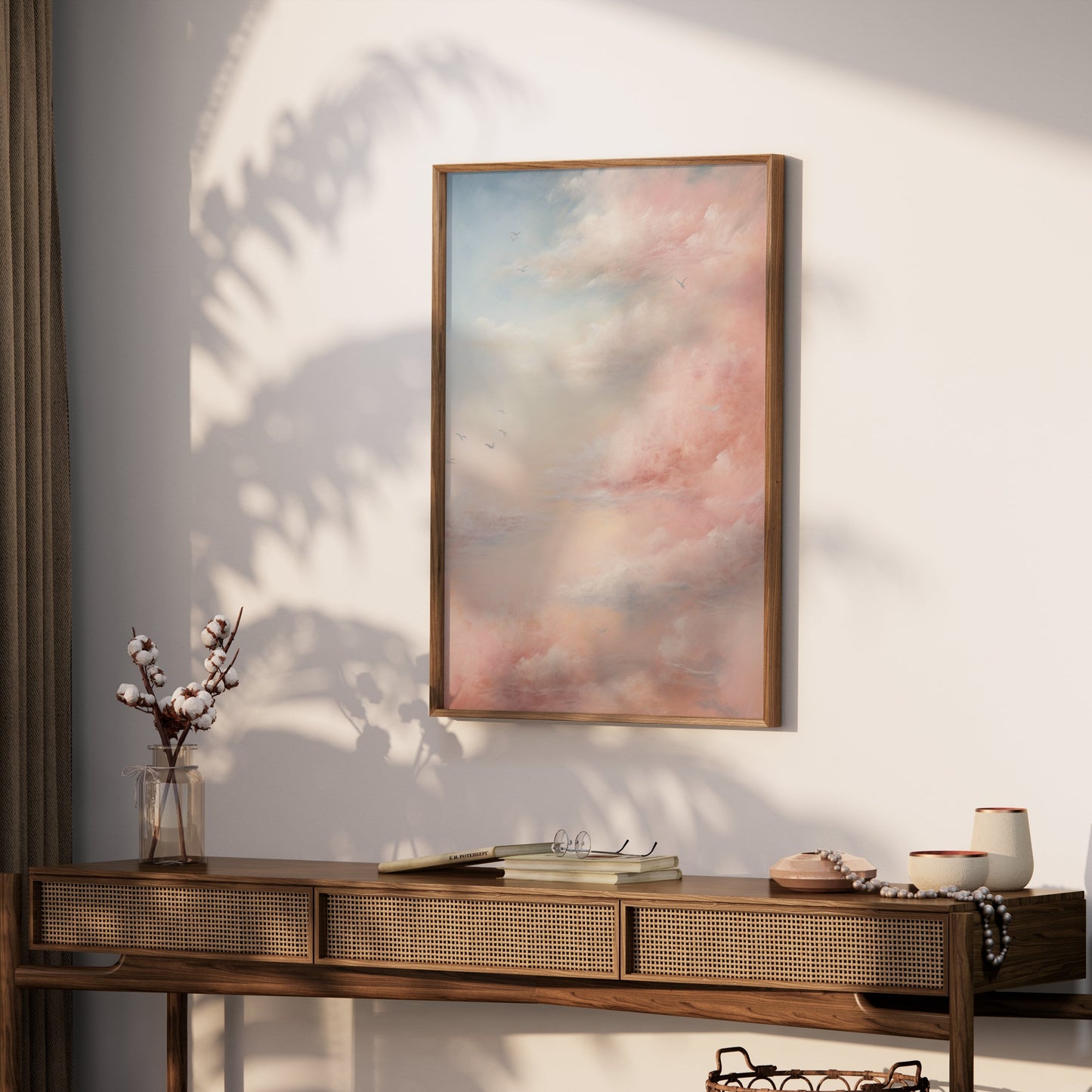Premium Poster of Dreamy Pink and Blue Sky with Clouds Posters