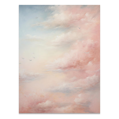 Premium Poster of Dreamy Pink and Blue Sky with Clouds Posters