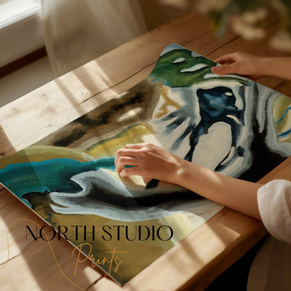 Premium Poster of Dynamic Abstract Art Modern Home Wall Decor Posters