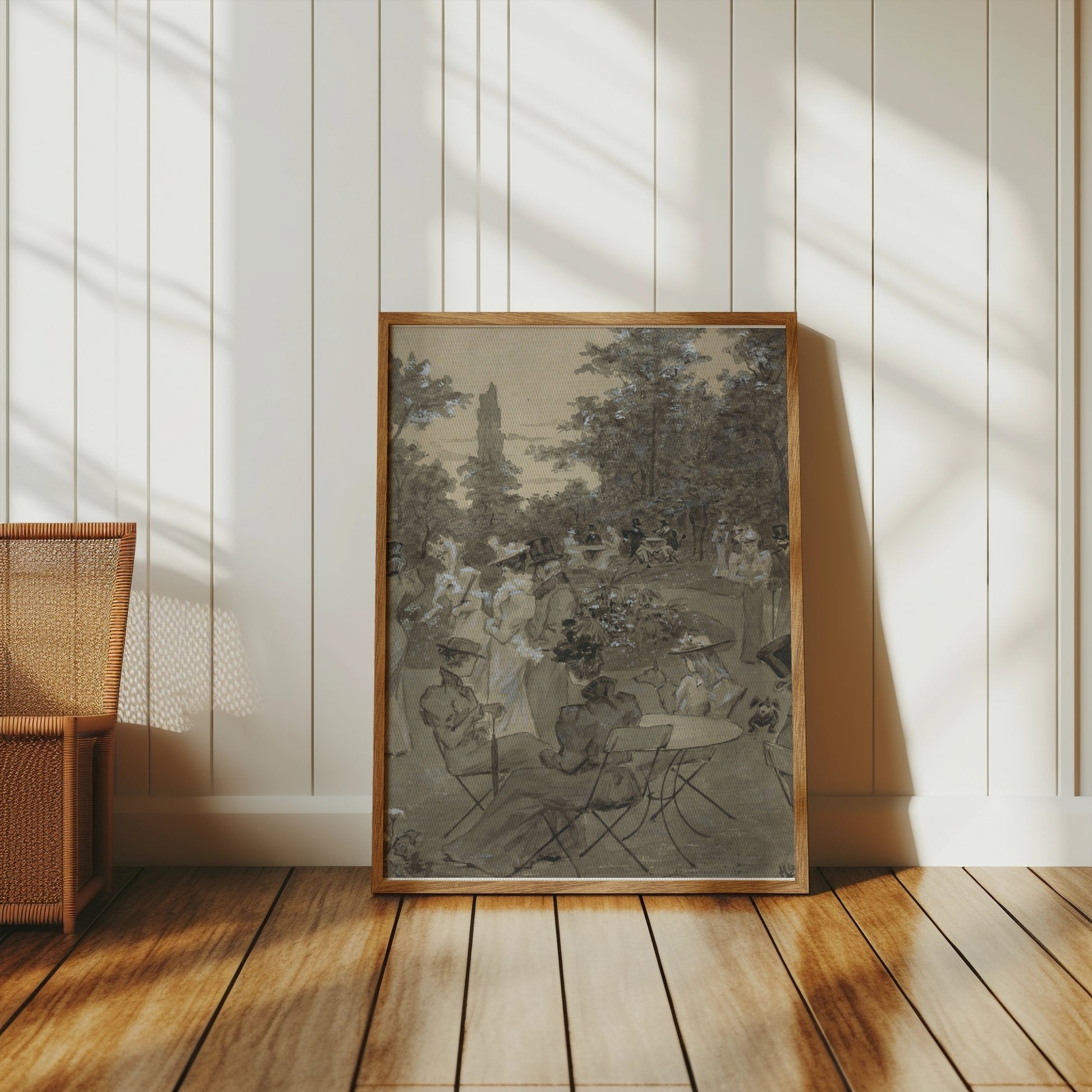Premium Poster of Edwardian Garden Party Scene Art Print Posters