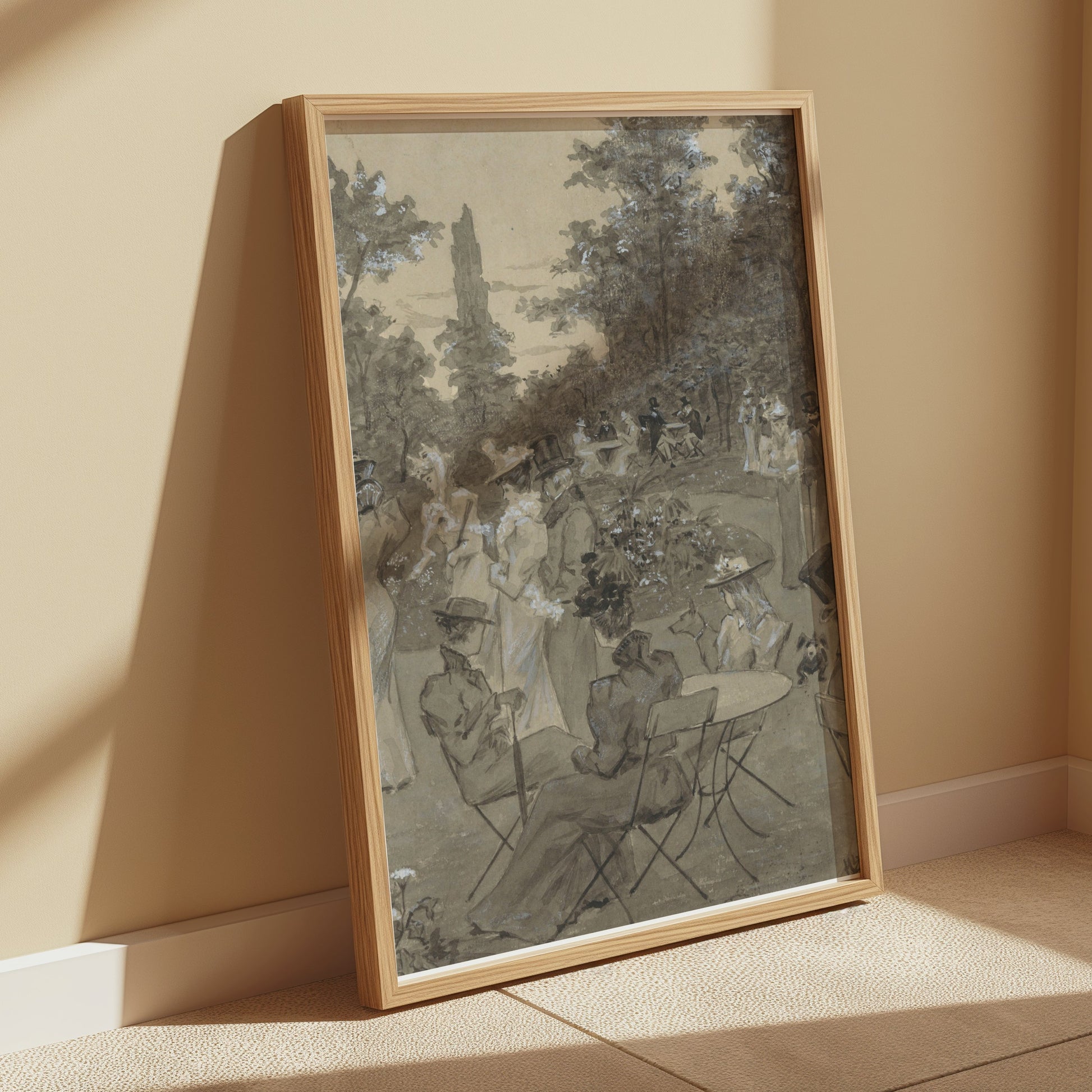 Premium Poster of Edwardian Garden Party Scene Art Print Posters