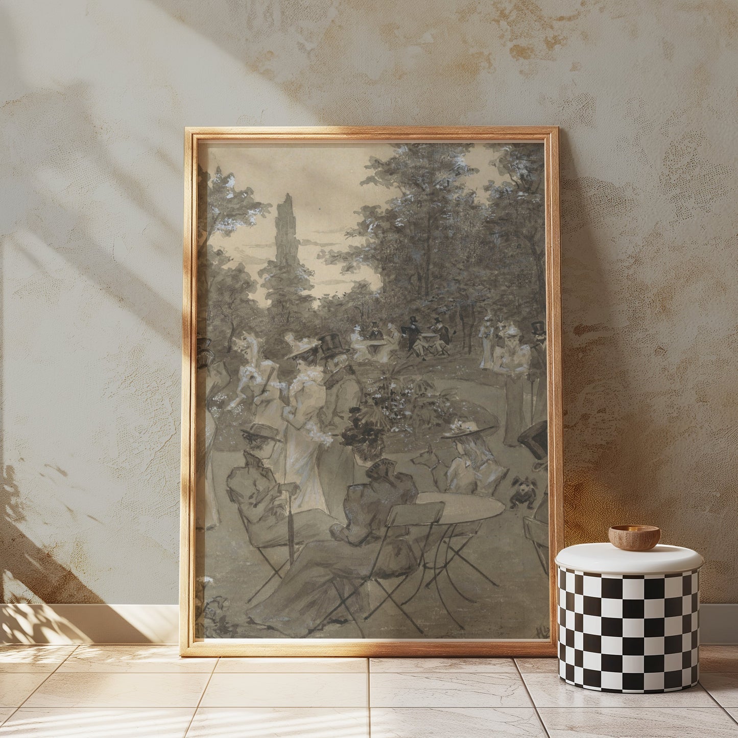 Premium Poster of Edwardian Garden Party Scene Art Print Posters