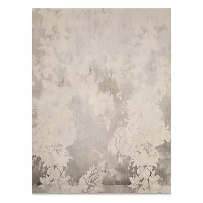Premium Poster of Elegant Abstract Floral Art White and Grey Posters