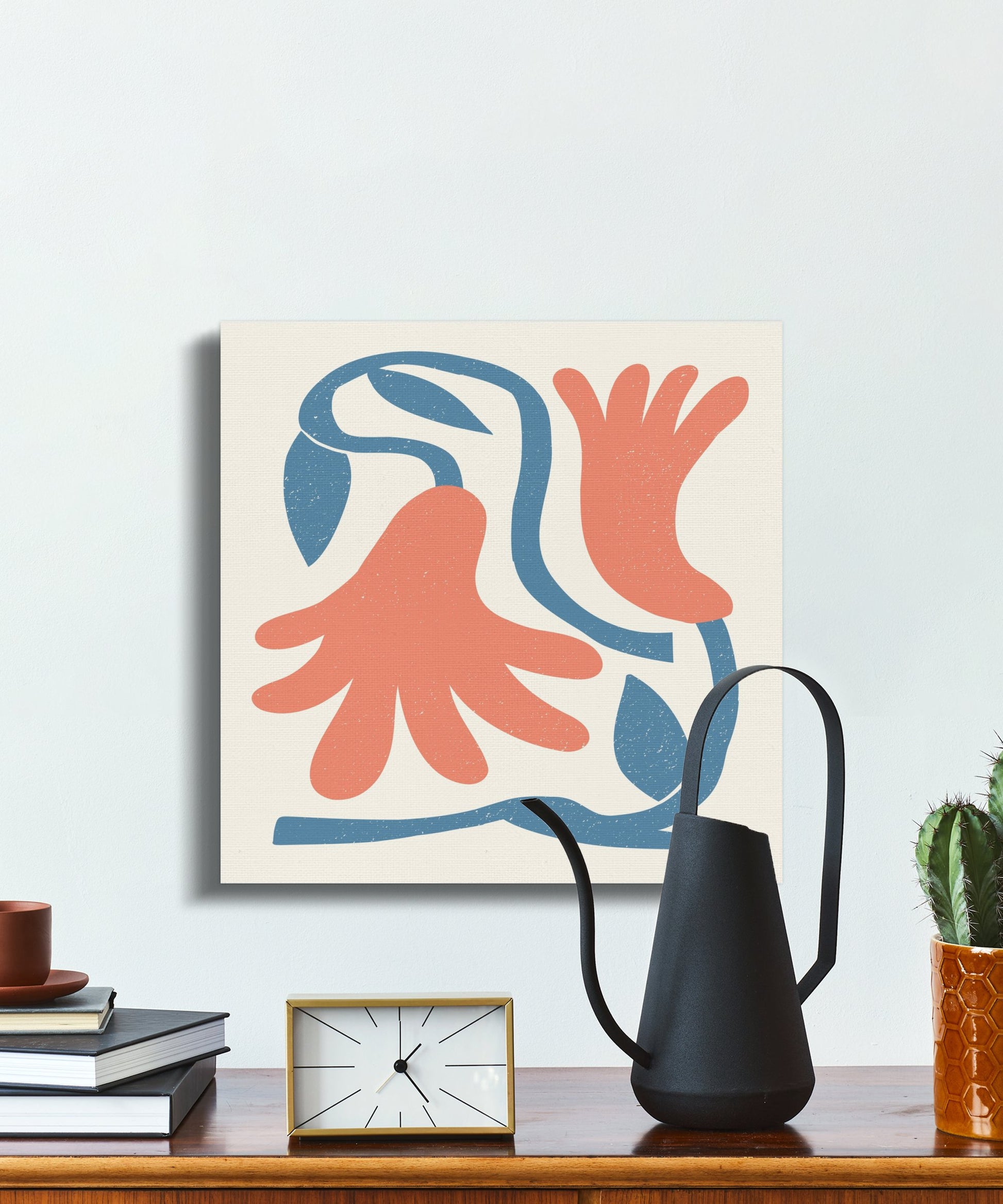 Premium Poster of Elegant Abstract Floral Wall Art Canvas Wraps