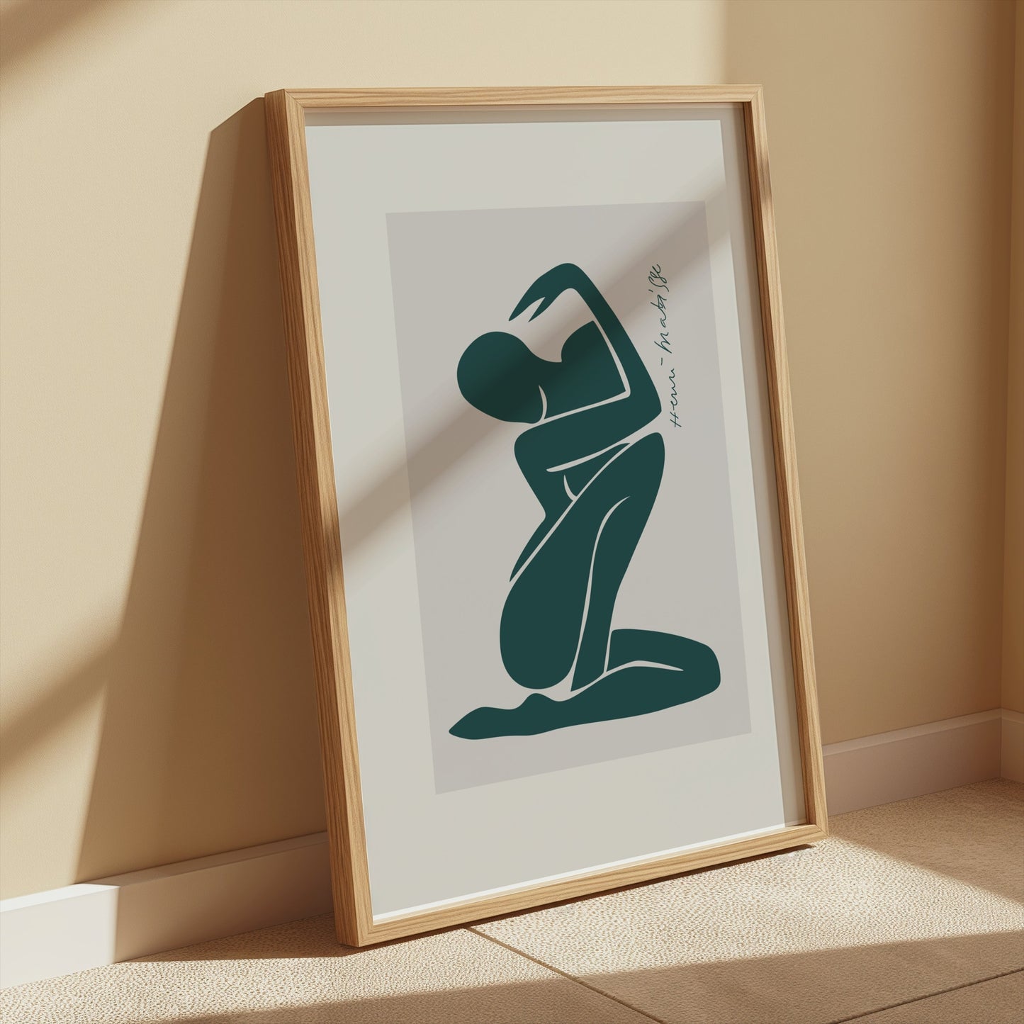 Premium Poster of Elegant Abstract Human Silhouette Art Decor Posters