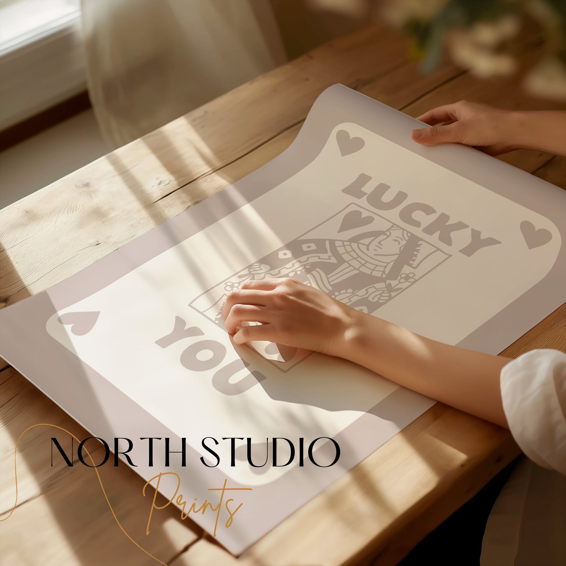 Premium Poster of Elegant Artistic Lucky You Playing Card Posters