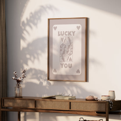 Premium Poster of Elegant Artistic Lucky You Playing Card Posters