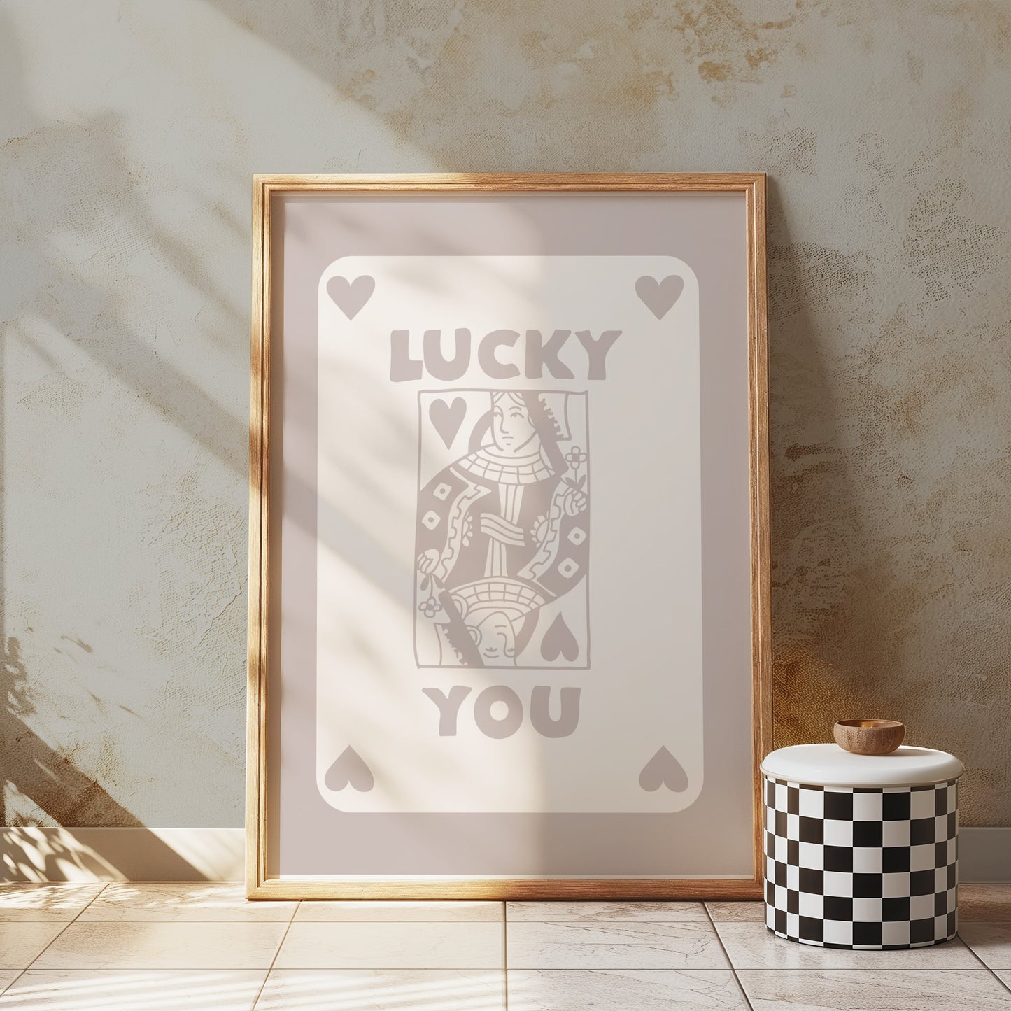 Premium Poster of Elegant Artistic Lucky You Playing Card Posters