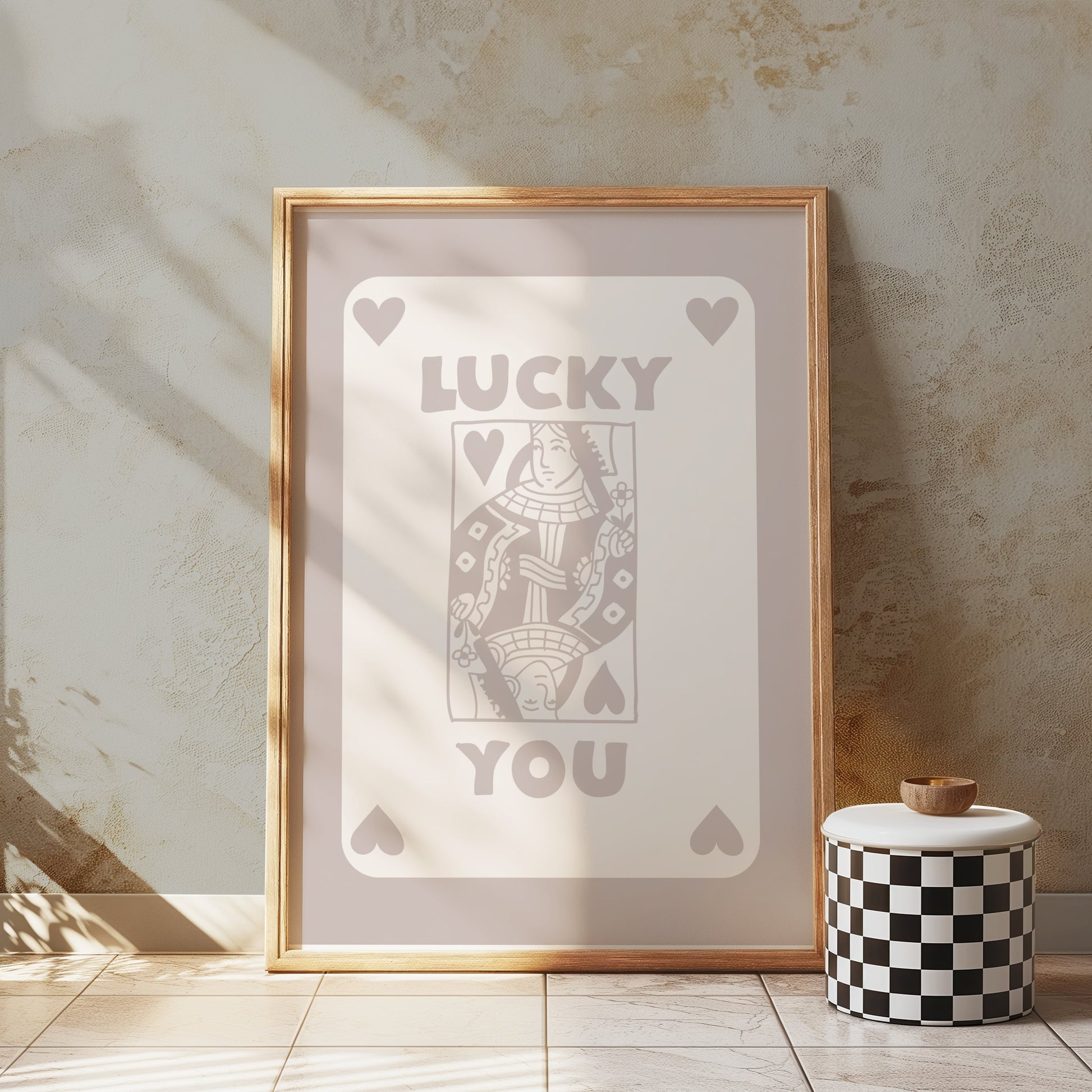 Premium Poster of Elegant Artistic Lucky You Playing Card Posters