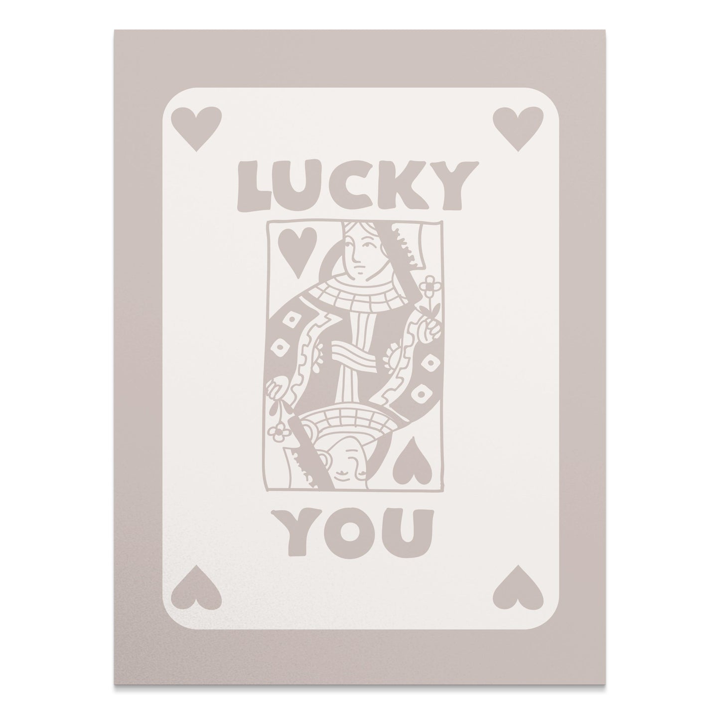 Premium Poster of Elegant Artistic Lucky You Playing Card Posters