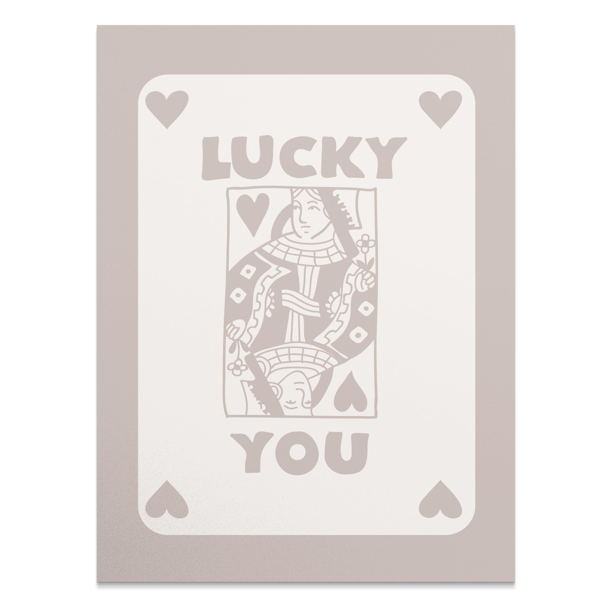 Premium Poster of Elegant Artistic Lucky You Playing Card Posters