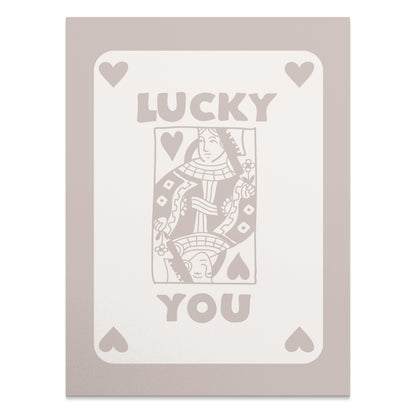 Premium Poster of Elegant Artistic Lucky You Playing Card Posters