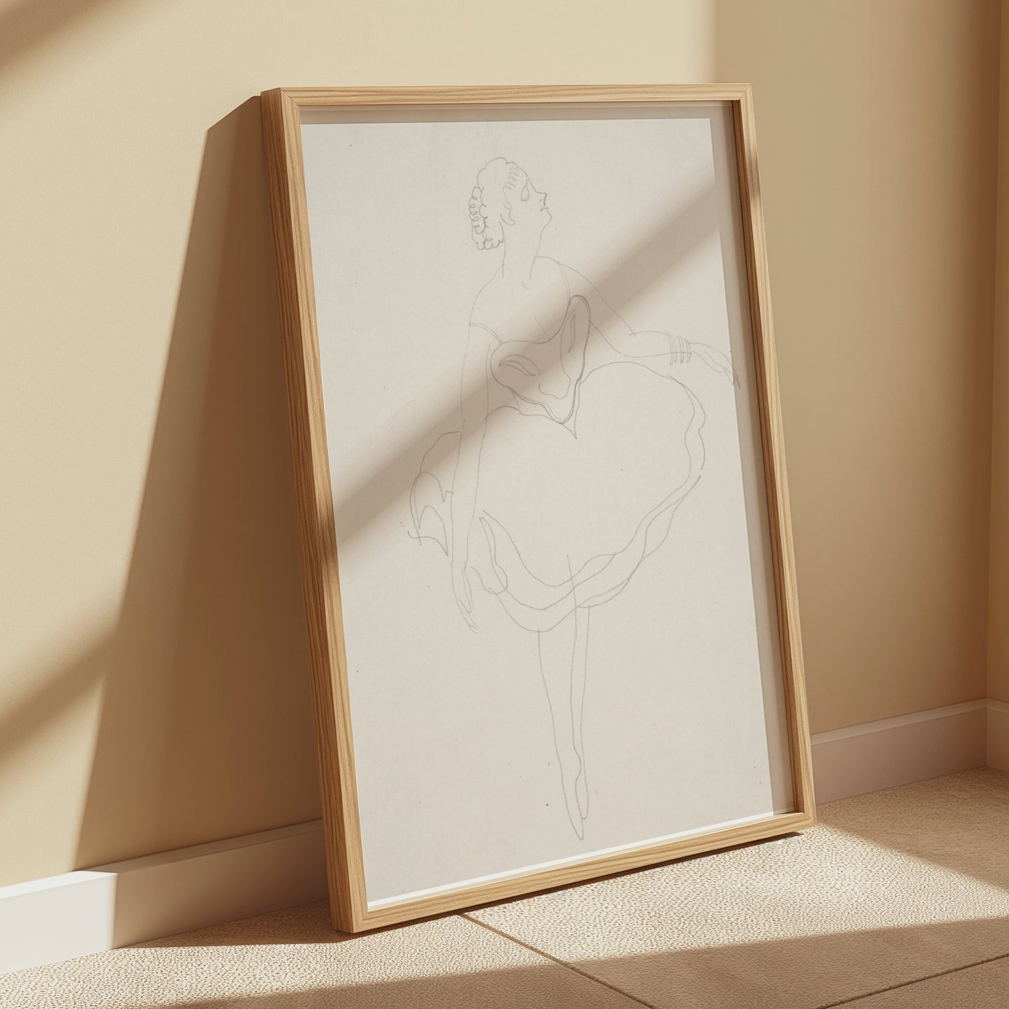 Premium Poster of Elegant Ballerina Sketch Dance Artwork Wall Decor Posters