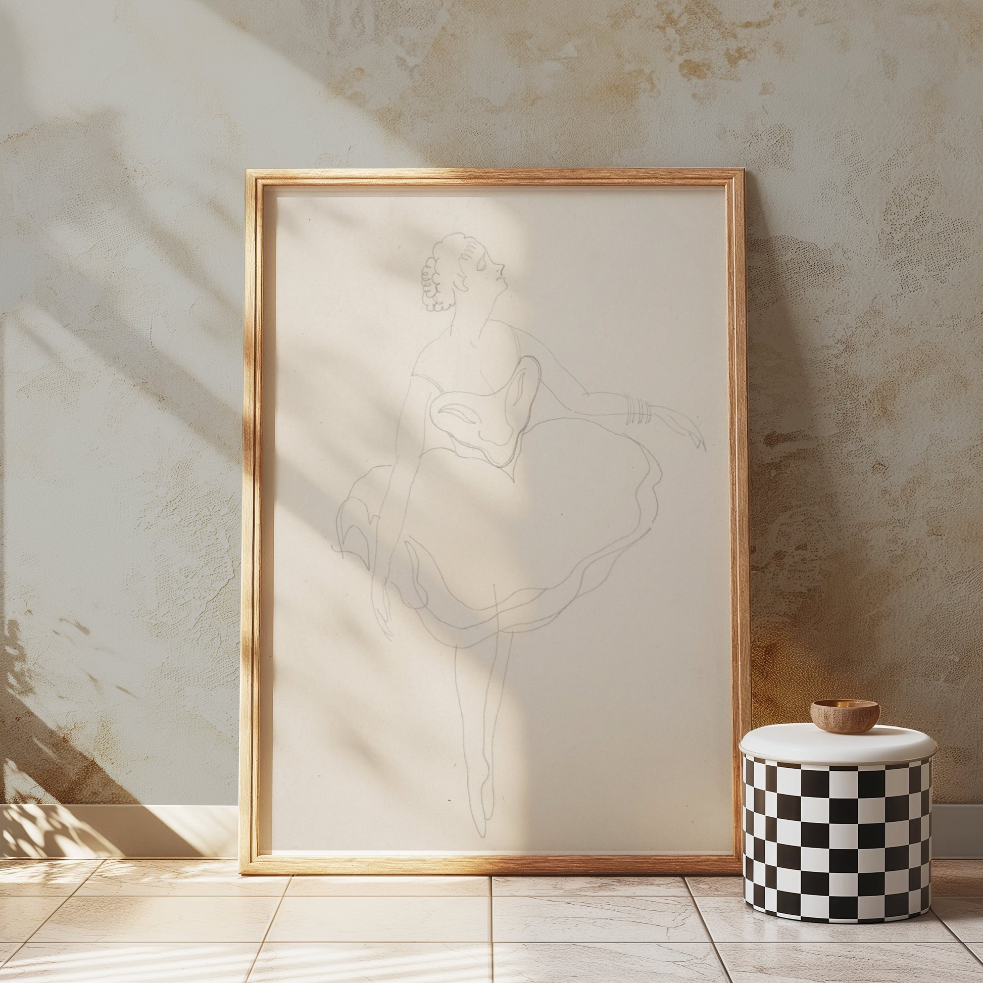 Premium Poster of Elegant Ballerina Sketch Dance Artwork Wall Decor Posters