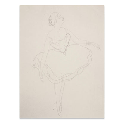 Premium Poster of Elegant Ballerina Sketch Dance Artwork Wall Decor Posters