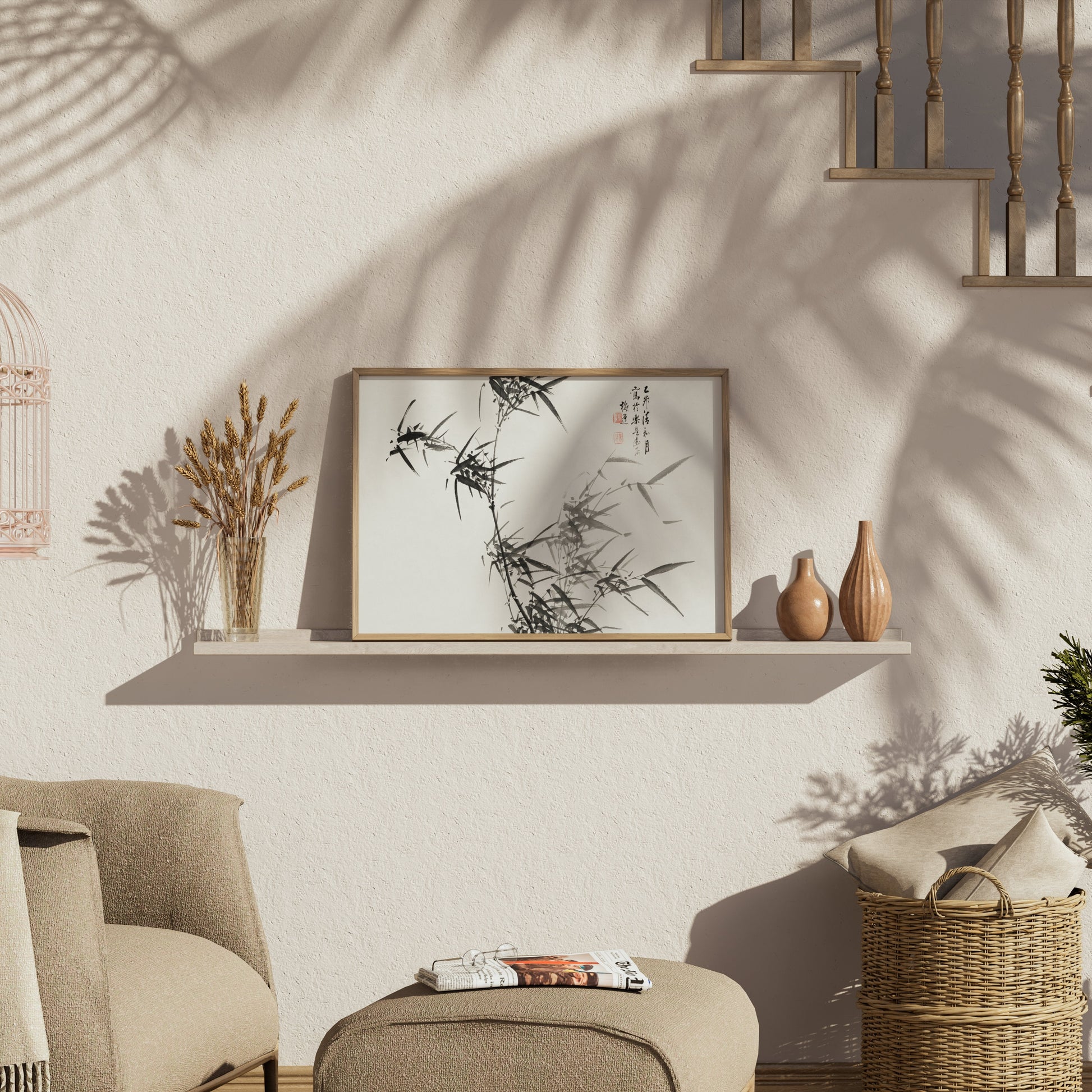 Premium Poster of Elegant Bamboo Traditional Japanese Wall Art Posters