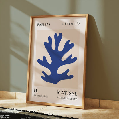 Premium Poster of Elegant Blue Coral Art Print Wall Posters