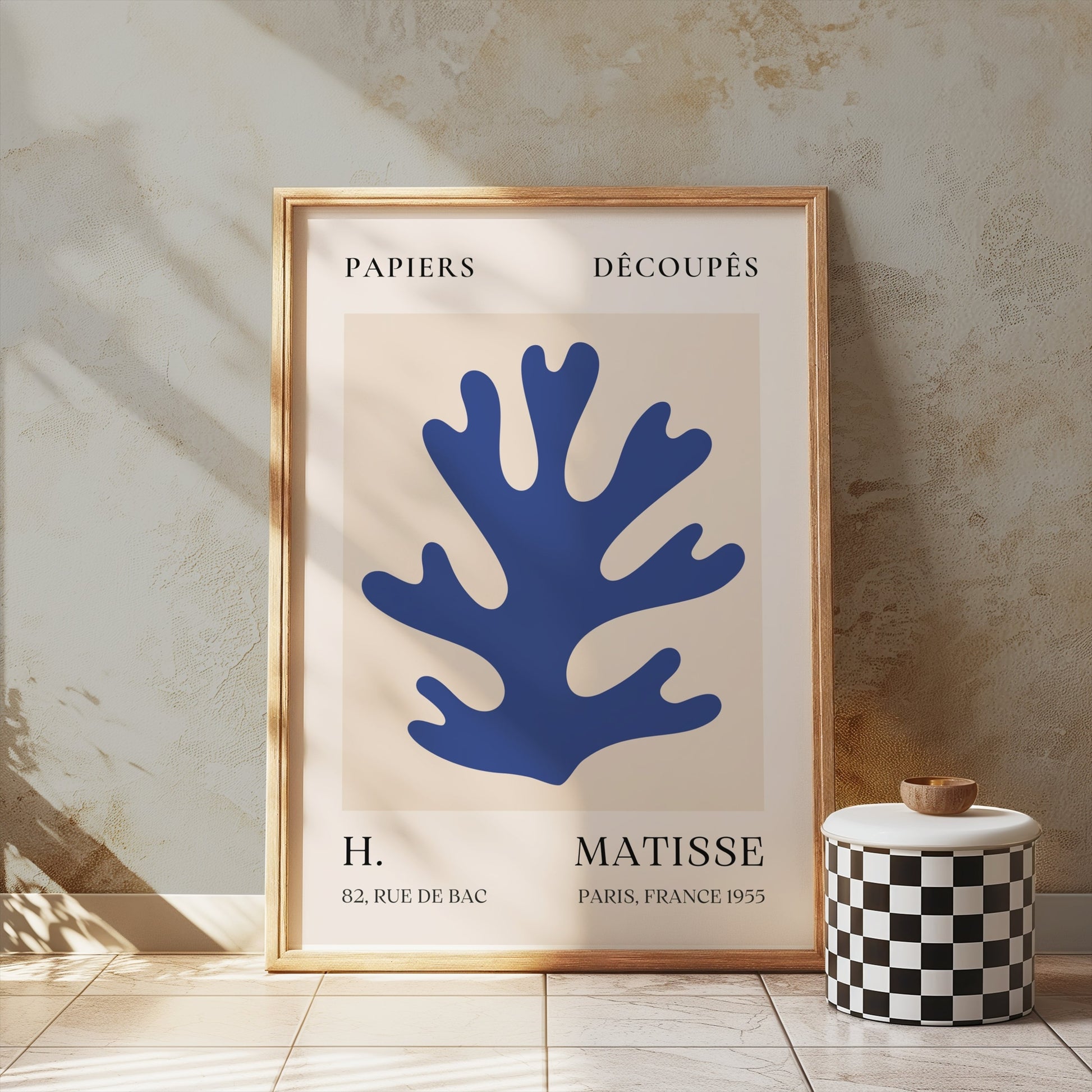 Premium Poster of Elegant Blue Coral Art Print Wall Posters