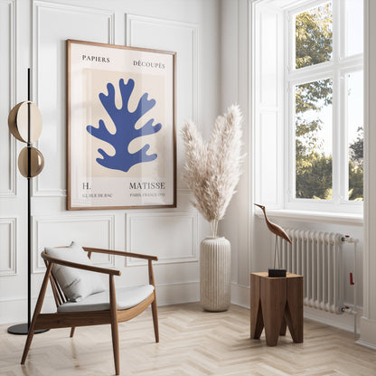 Premium Poster of Elegant Blue Coral Art Print Wall Posters