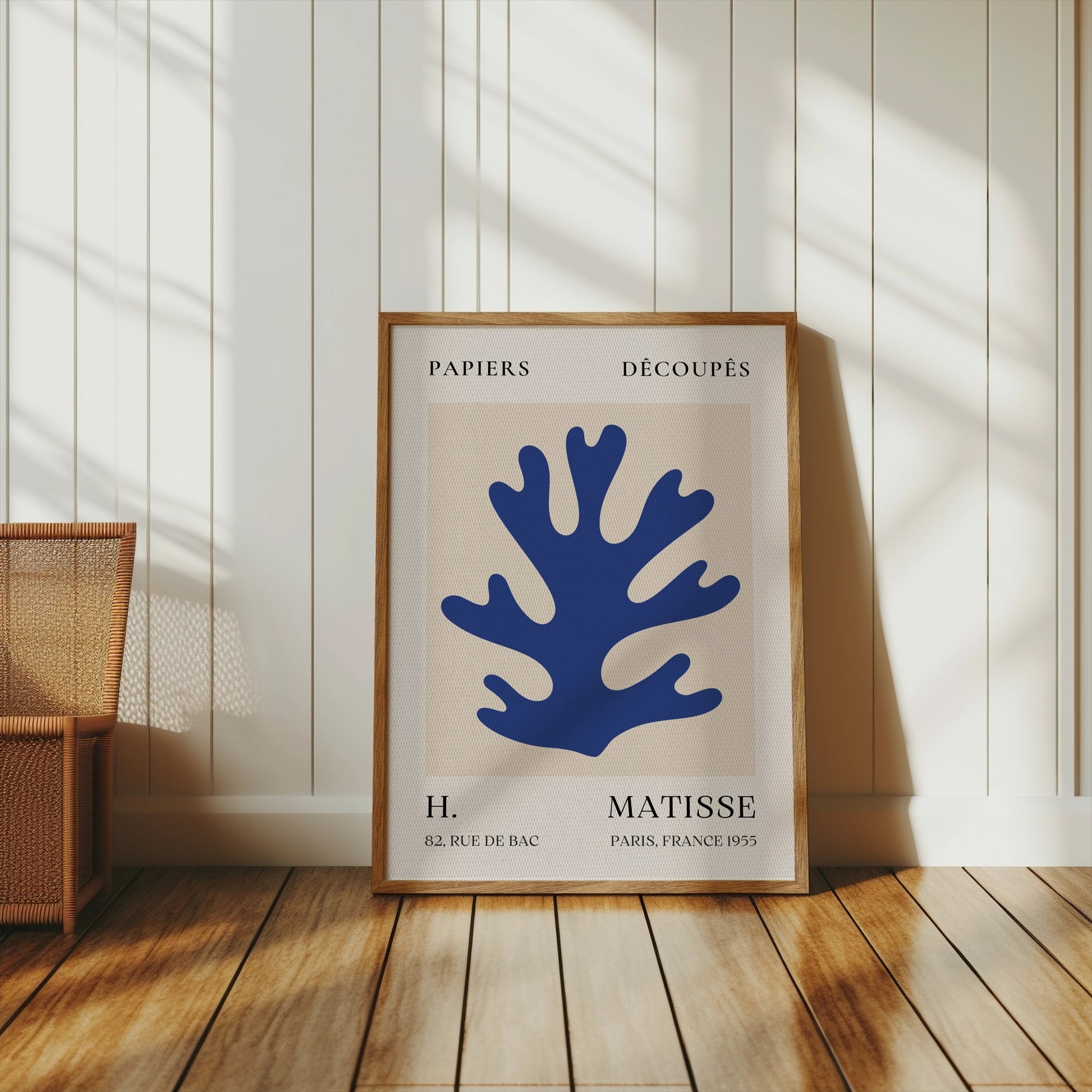 Premium Poster of Elegant Blue Coral Art Print Wall Posters