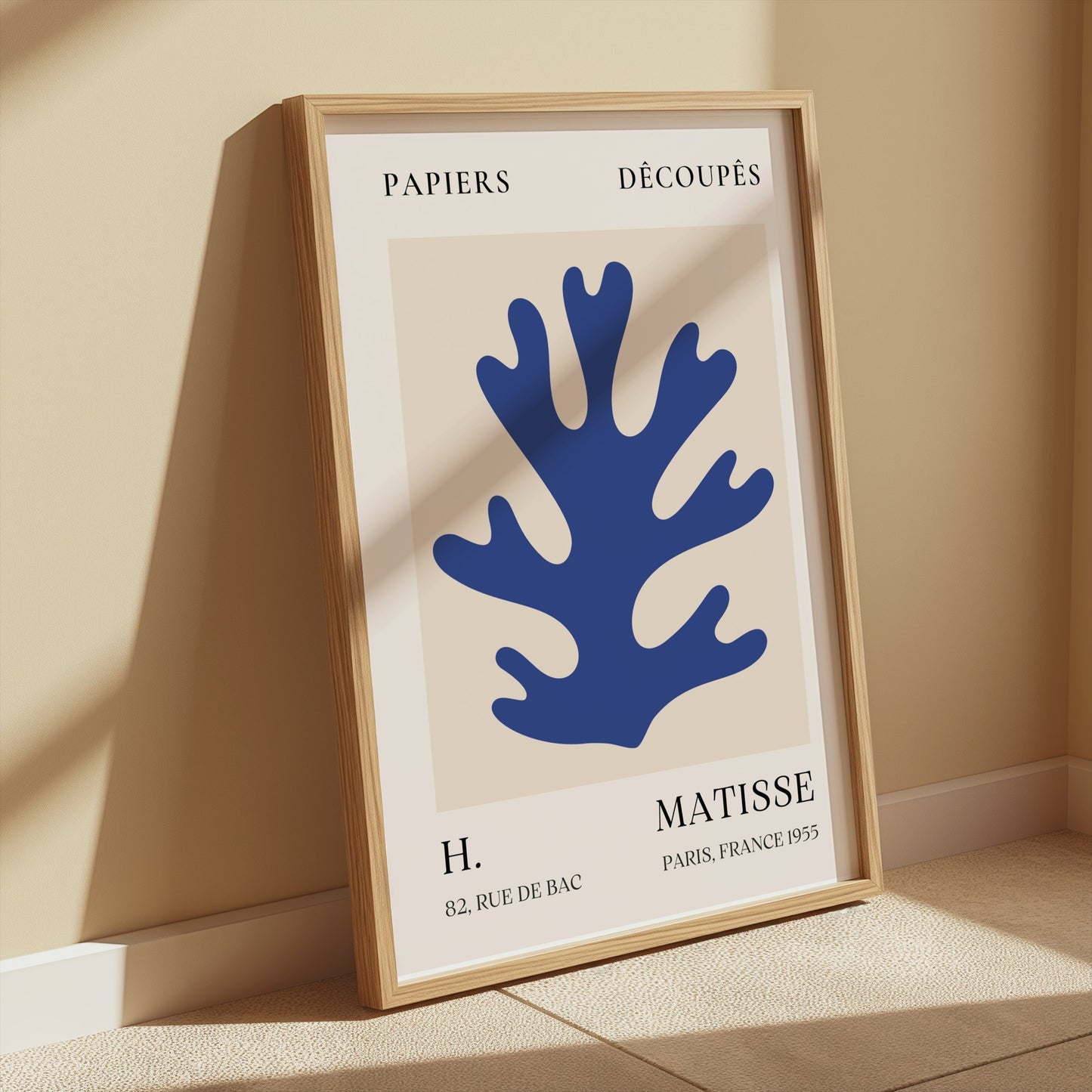 Premium Poster of Elegant Blue Coral Art Print Wall Posters