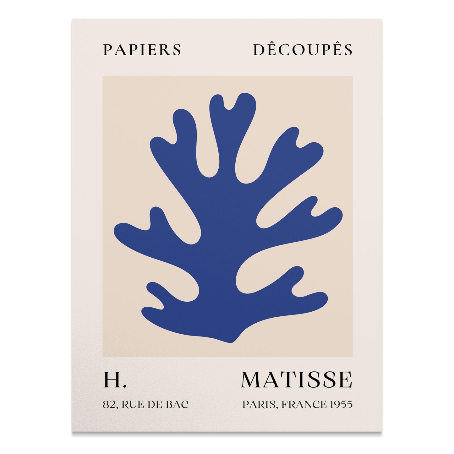 Premium Poster of Elegant Blue Coral Art Print Wall Posters