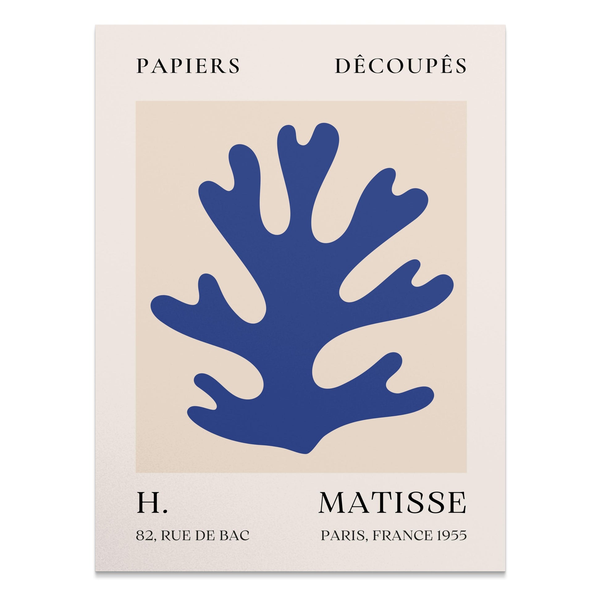 Premium Poster of Elegant Blue Coral Art Print Wall Posters