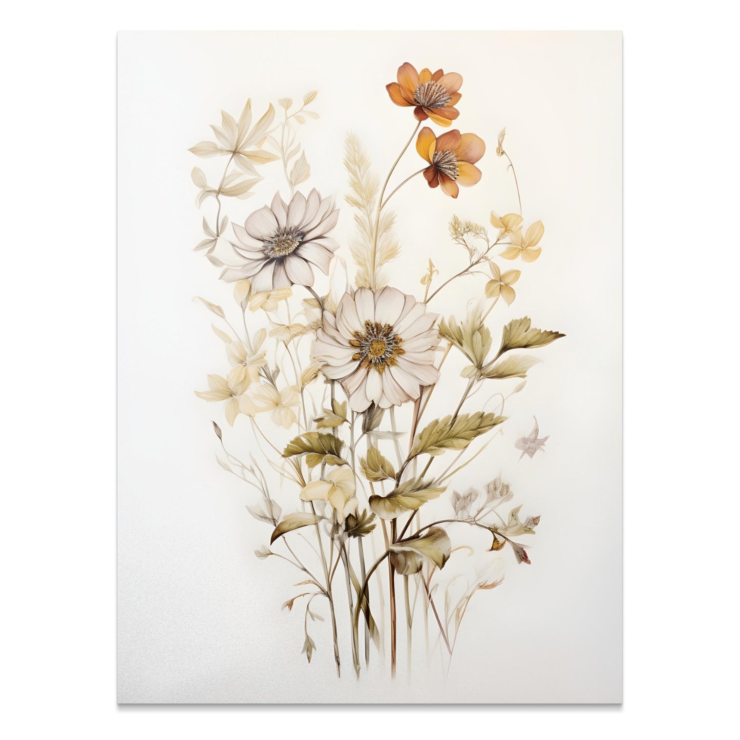 Premium Poster of Elegant Botanical Art Flower Bouquet Posters