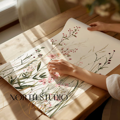 Premium Poster of Elegant Botanical Floral Wall Art Prints Aesthetic Posters