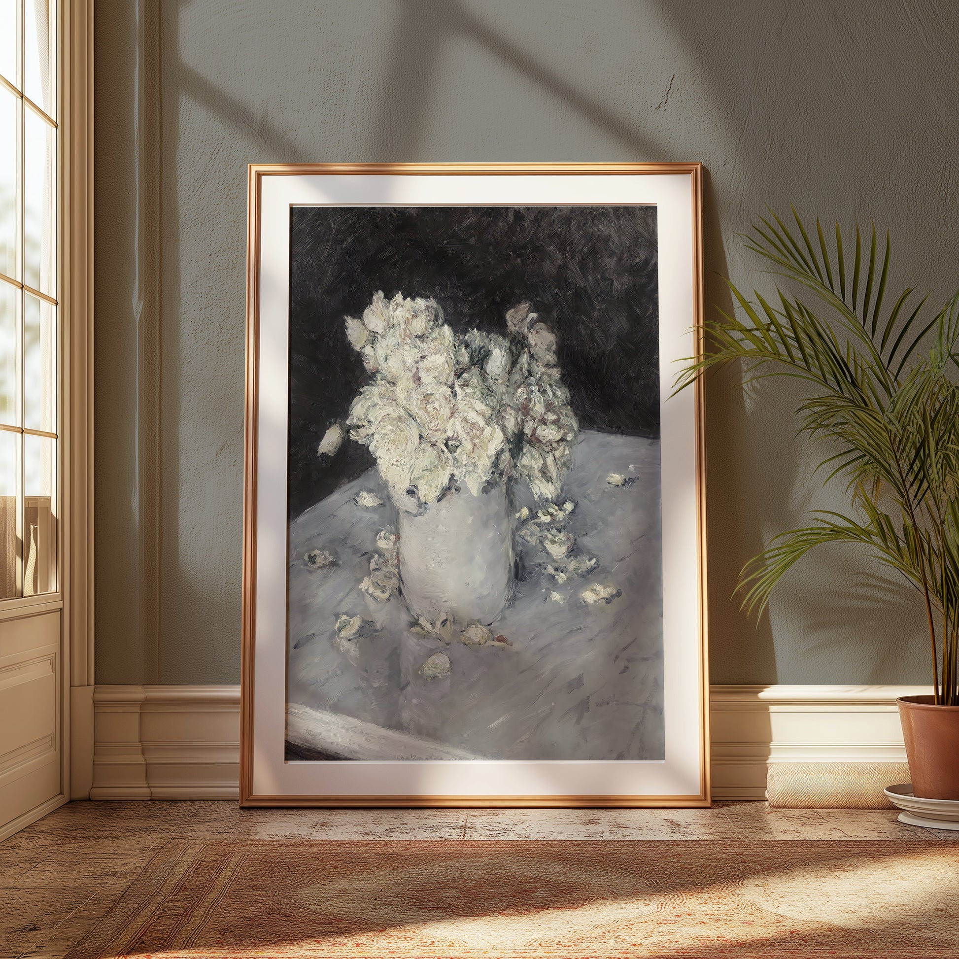 Premium Poster of Elegant Bouquet in White Vase Art Print Posters