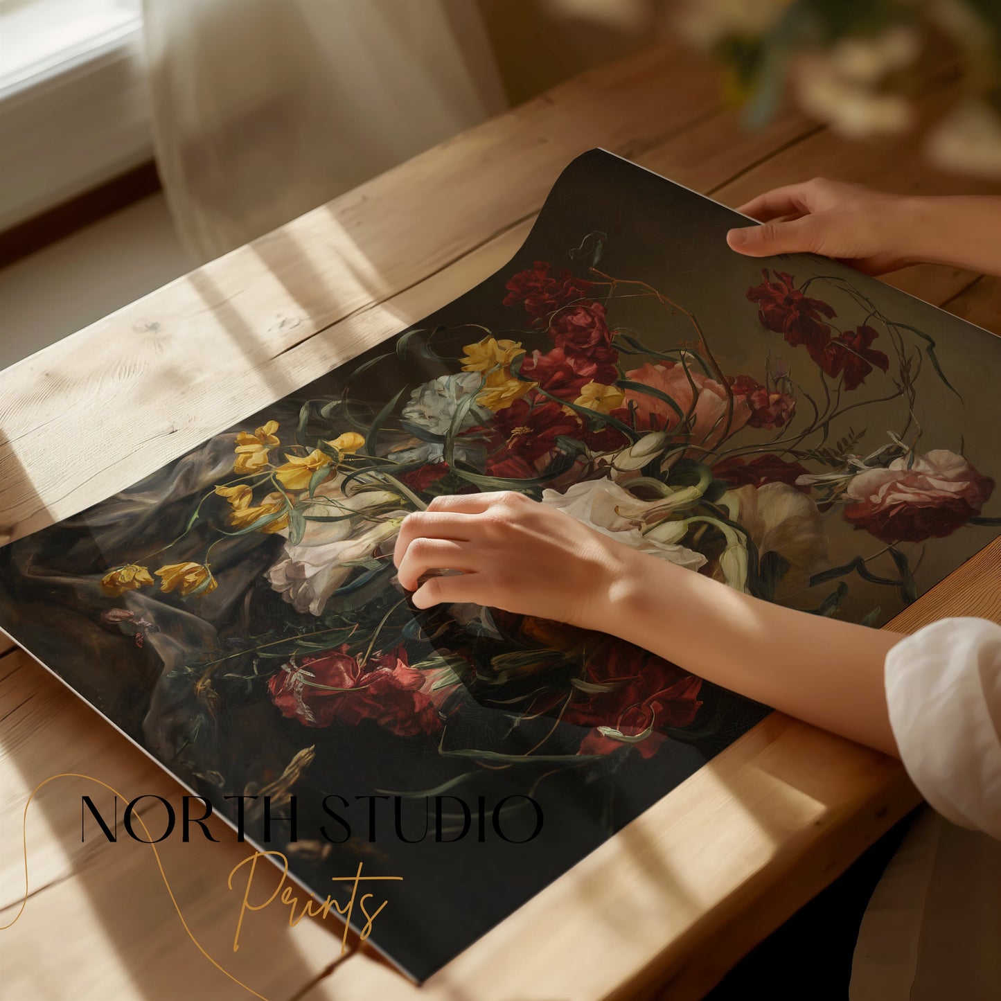 Premium Poster of Elegant Bouquet of Flowers in Vintage Style Posters