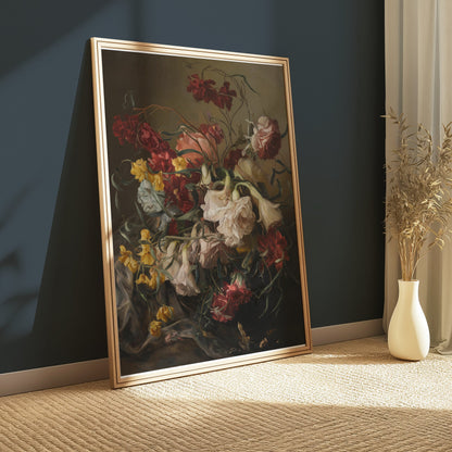 Premium Poster of Elegant Bouquet of Flowers in Vintage Style Posters