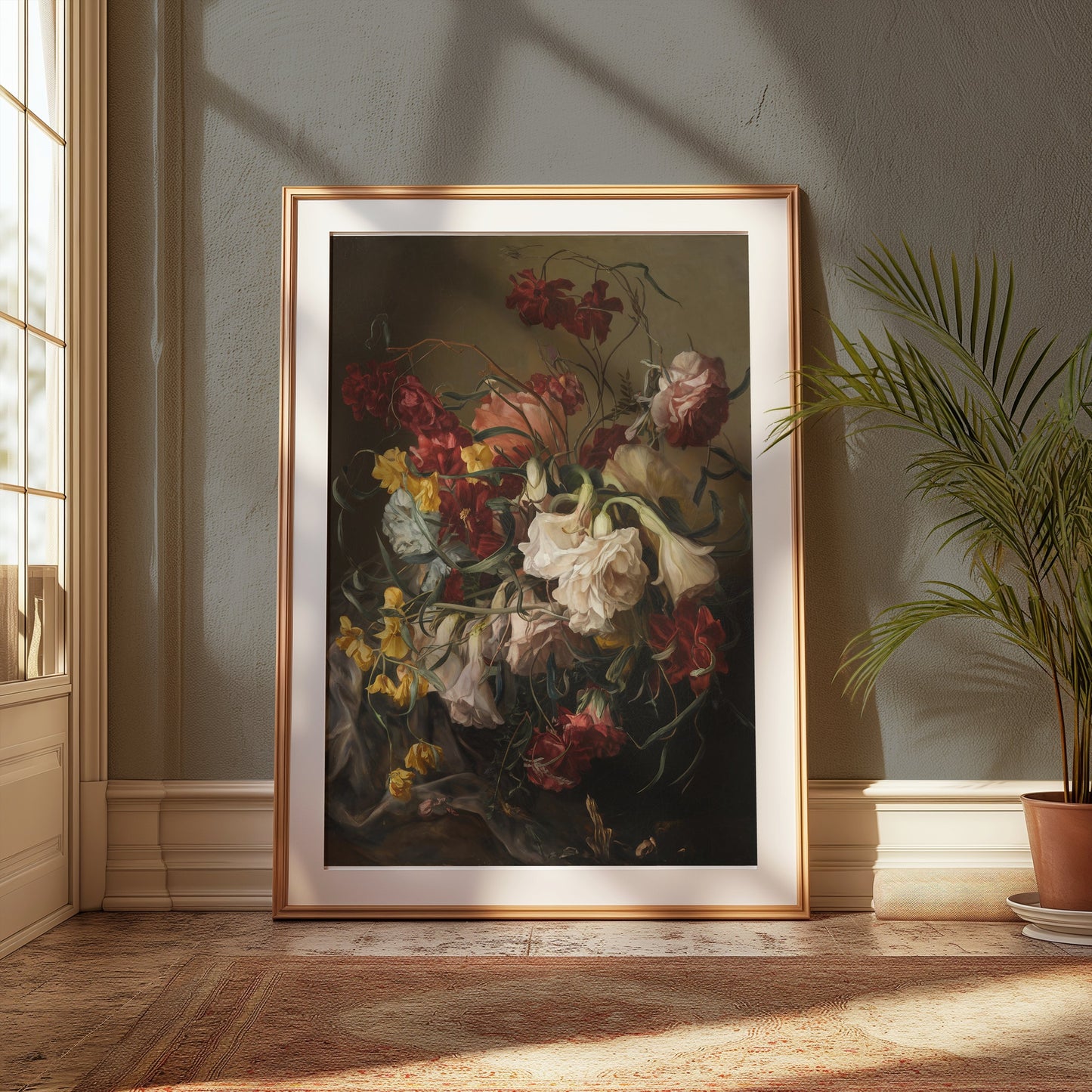 Premium Poster of Elegant Bouquet of Flowers in Vintage Style Posters