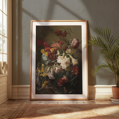 Premium Poster of Elegant Bouquet of Flowers in Vintage Style Posters
