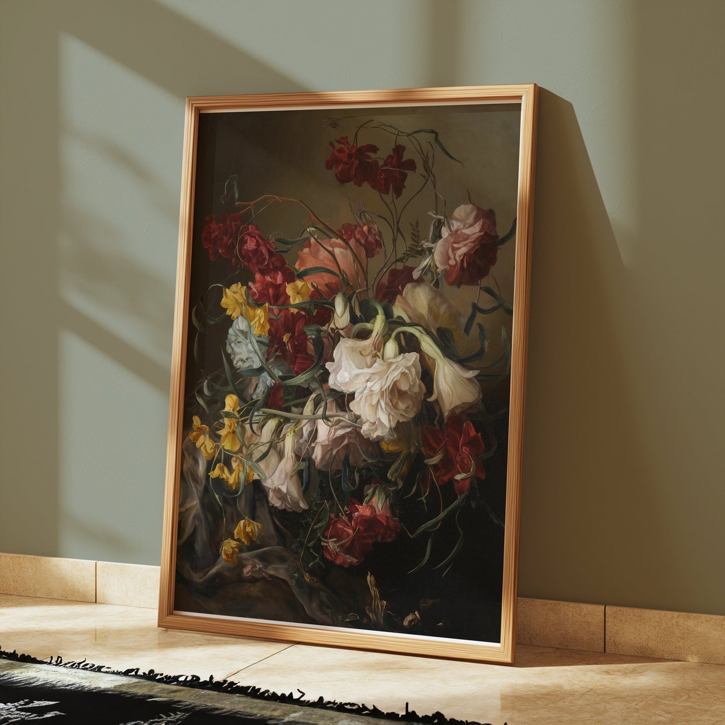 Premium Poster of Elegant Bouquet of Flowers in Vintage Style Posters