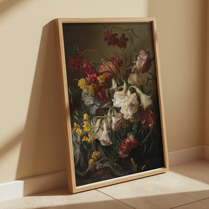 Premium Poster of Elegant Bouquet of Flowers in Vintage Style Posters