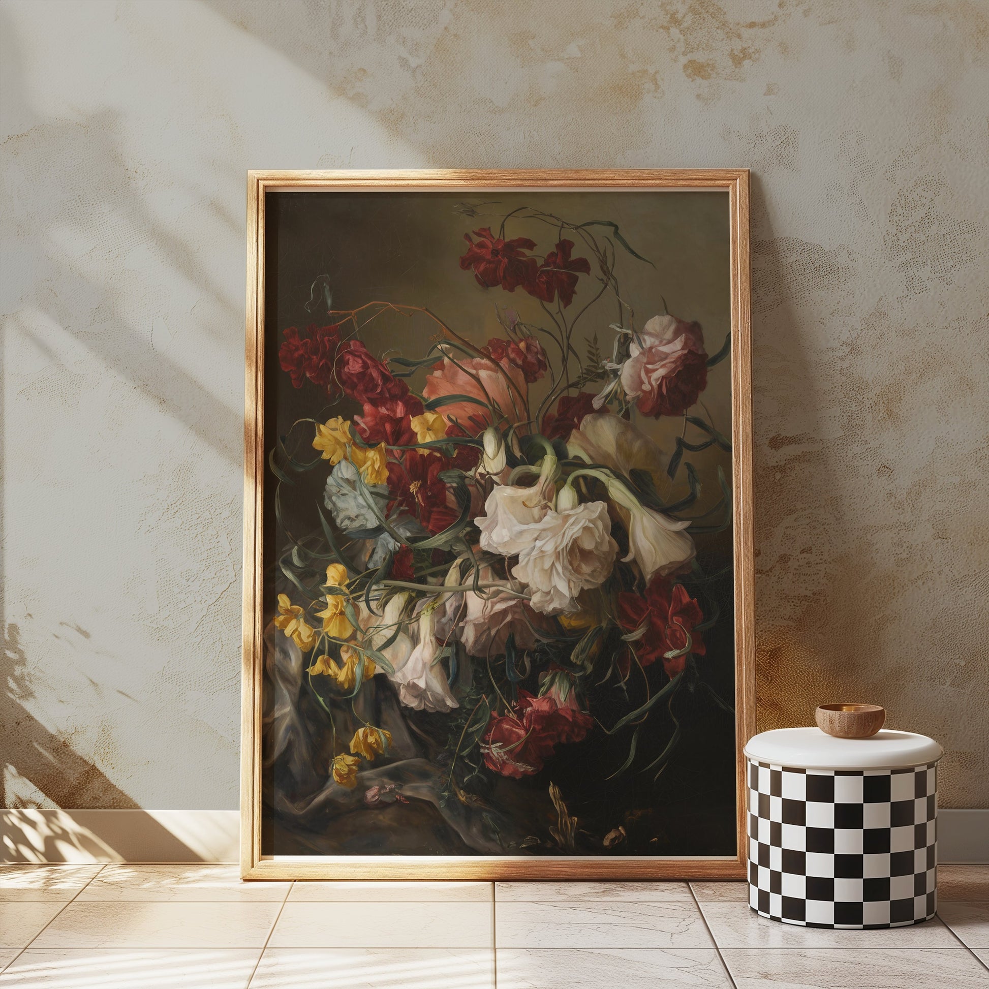 Premium Poster of Elegant Bouquet of Flowers in Vintage Style Posters