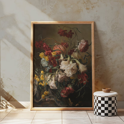 Premium Poster of Elegant Bouquet of Flowers in Vintage Style Posters