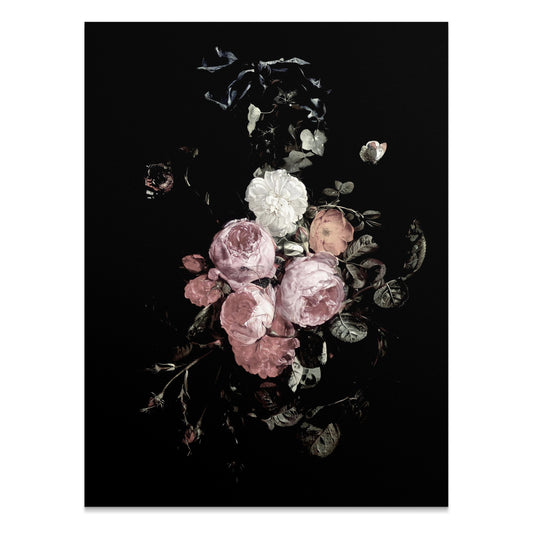 Premium Poster of Elegant Dark Floral Art Print for Home Décor Posters