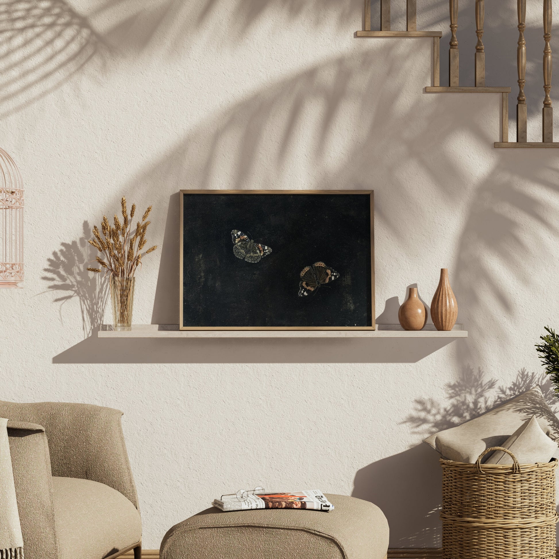 Premium Poster of Elegant Dark-theme Butterfly Art Posters