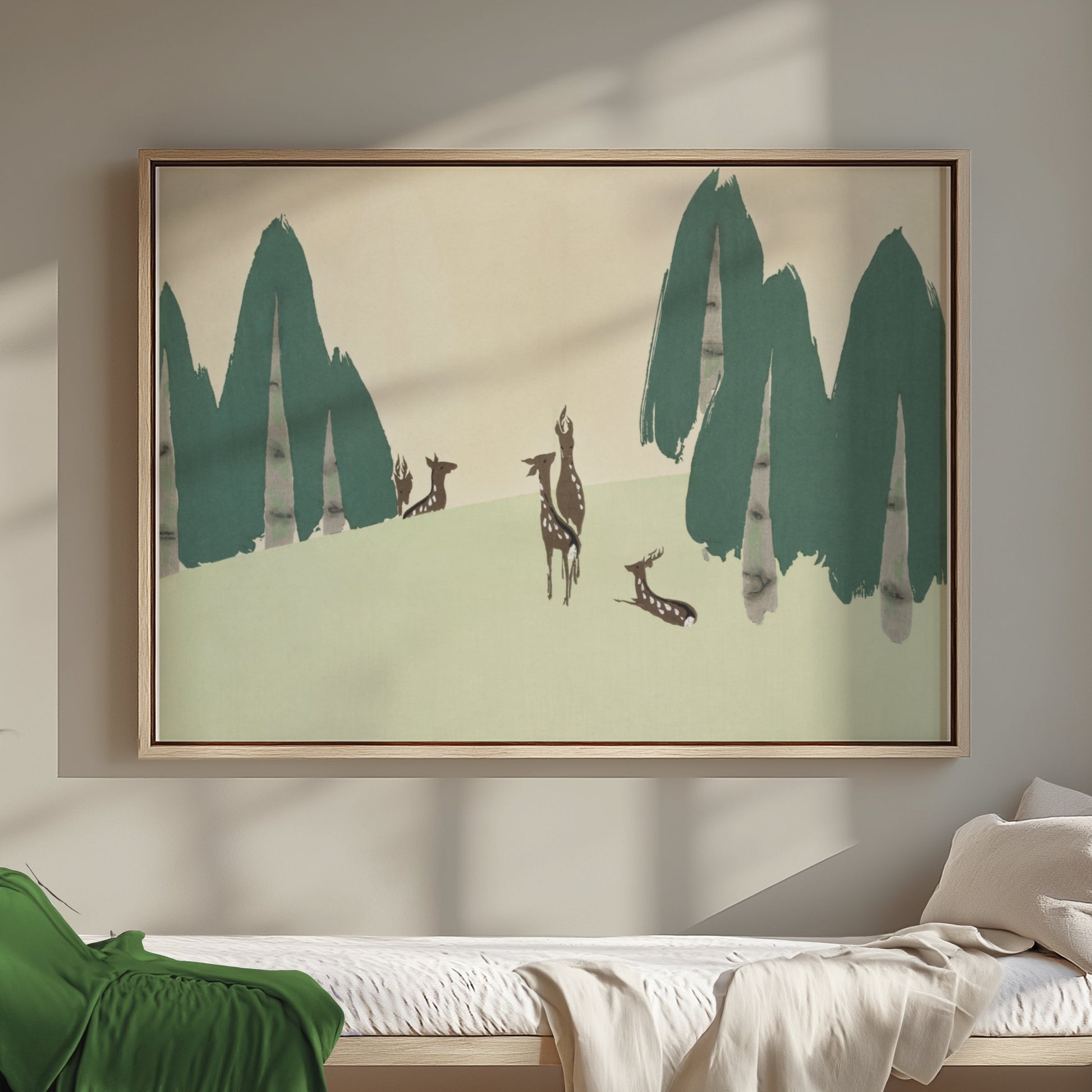 Premium Poster of Elegant Deer Woodland Scene Posters