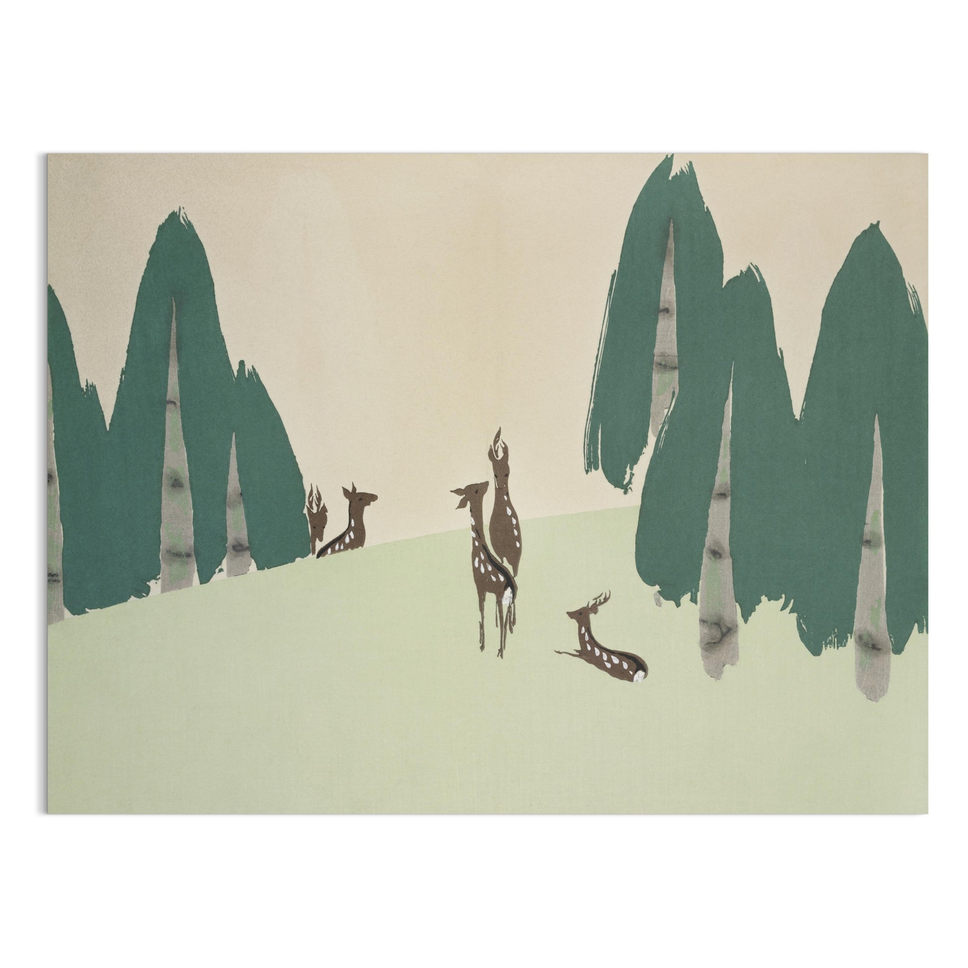 Premium Poster of Elegant Deer Woodland Scene Posters