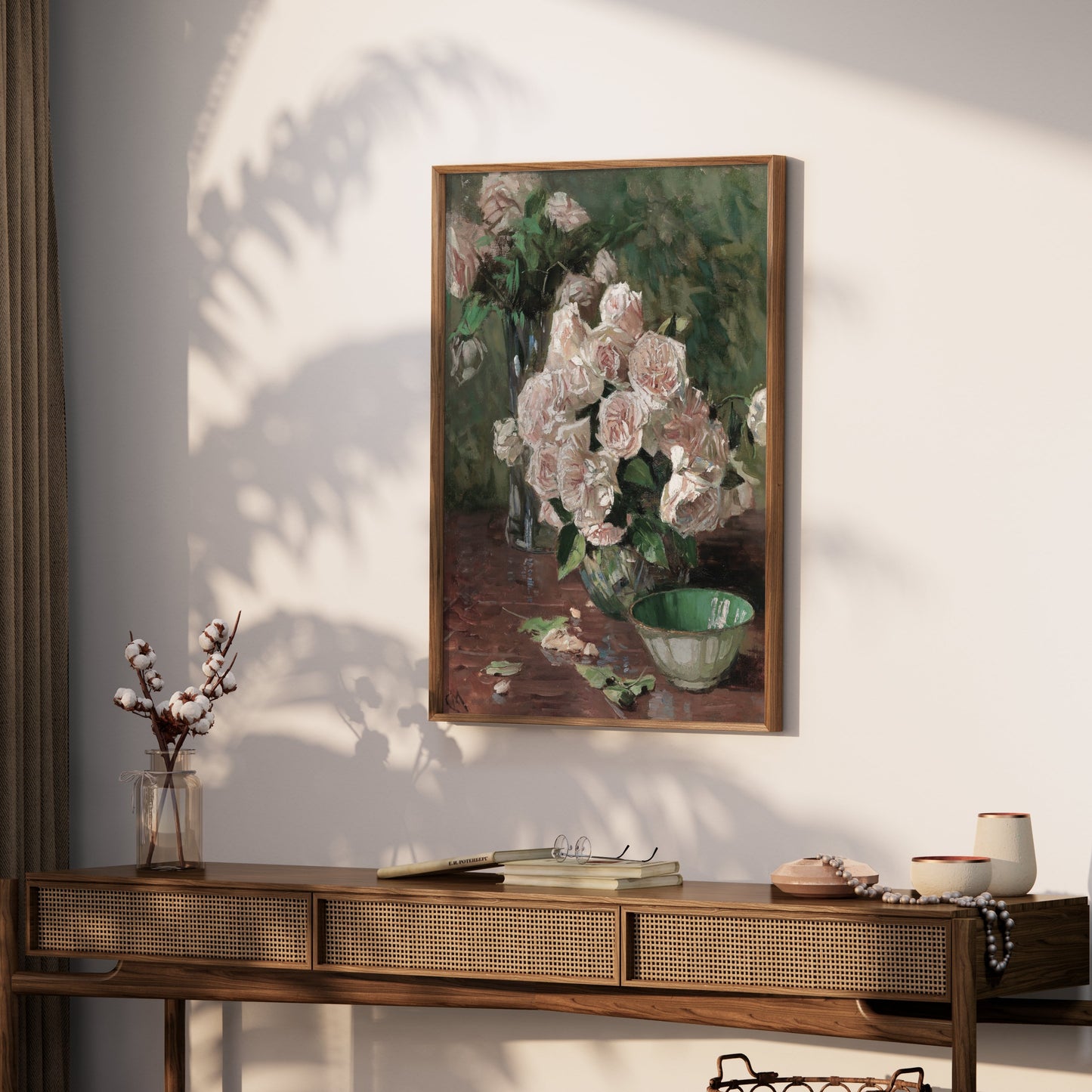 Premium Poster of Elegant Floral Arrangement with White Roses Posters