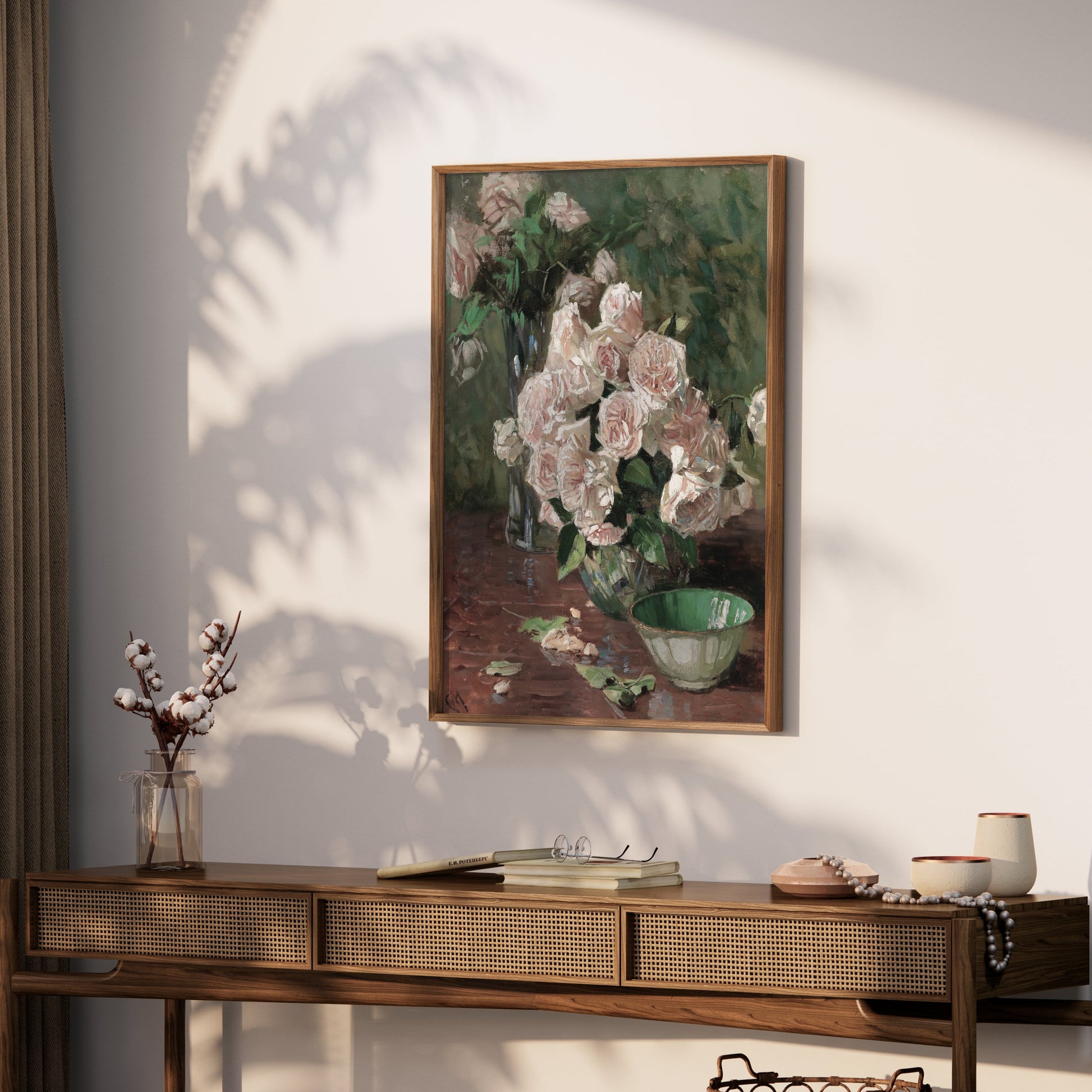 Premium Poster of Elegant Floral Arrangement with White Roses Posters