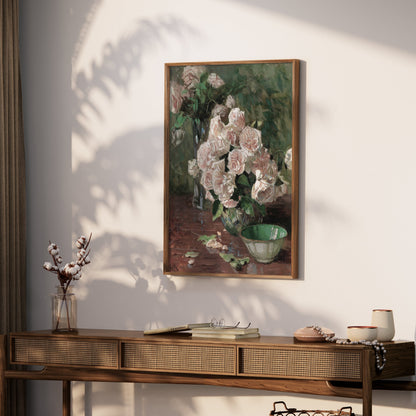 Premium Poster of Elegant Floral Arrangement with White Roses Posters