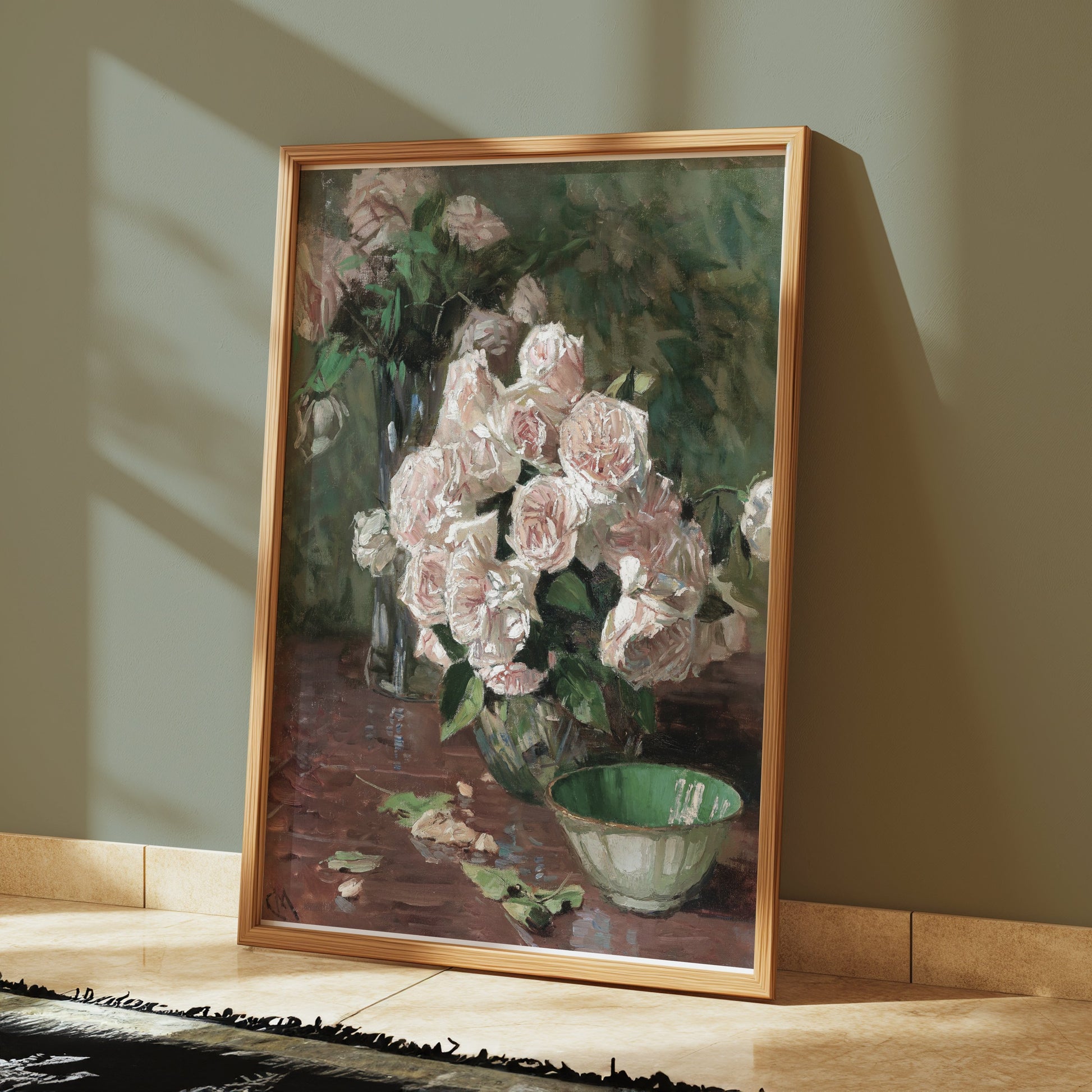 Premium Poster of Elegant Floral Arrangement with White Roses Posters